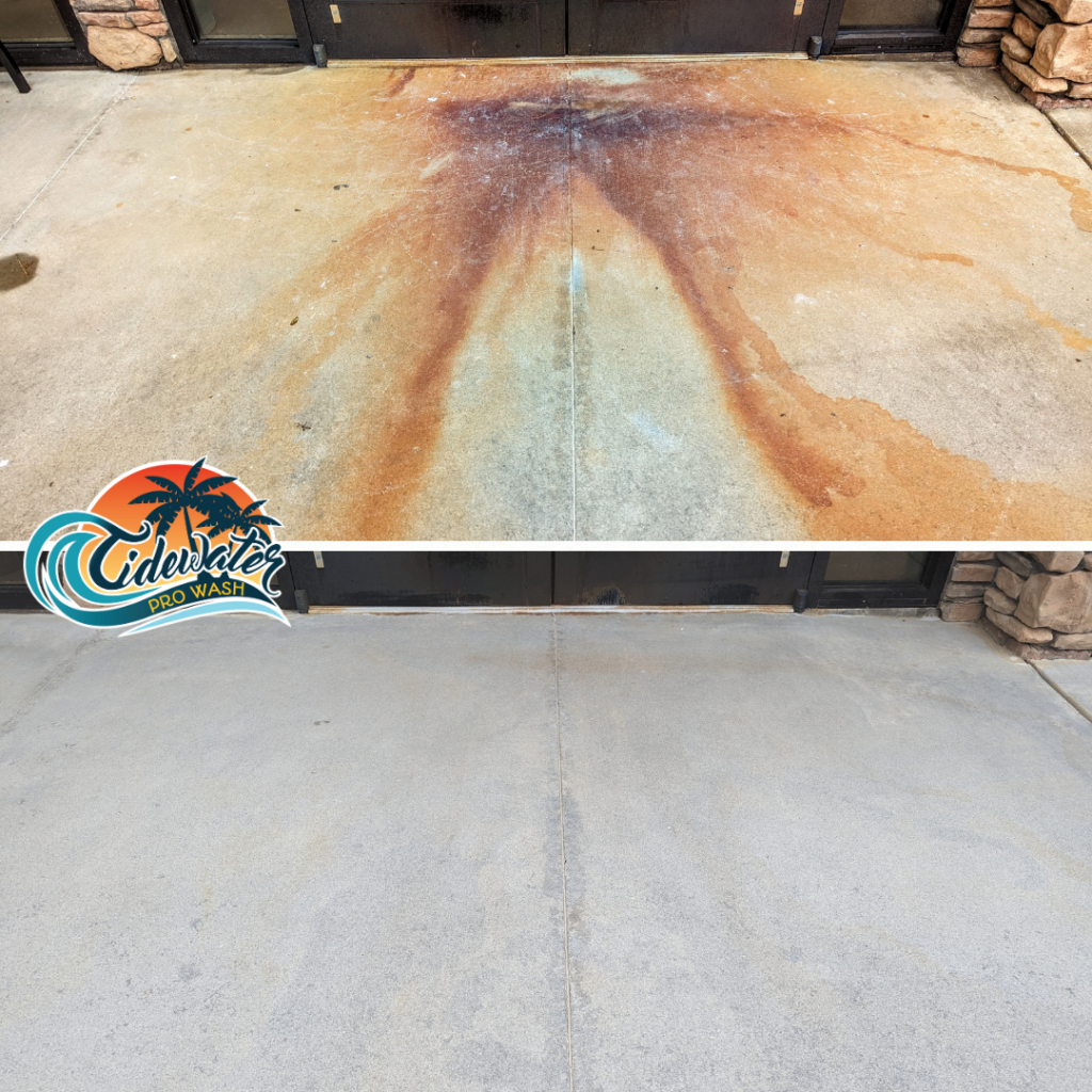 commercial pressure washing rust removal