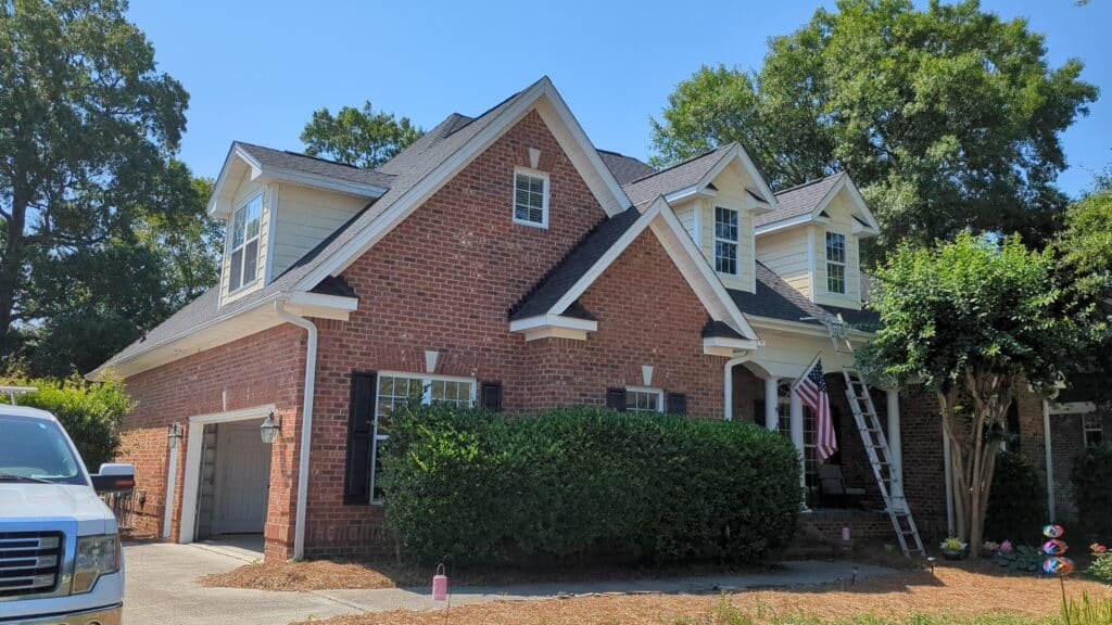 compass pointe pressure washing brick home