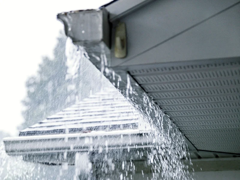 damage from overflowing gutters